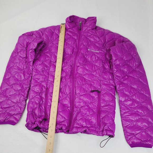 Columbia Women's Magenta Purple Turbodown 650 Mountain Quilted Puffer Jacket M - Picture 4 of 7